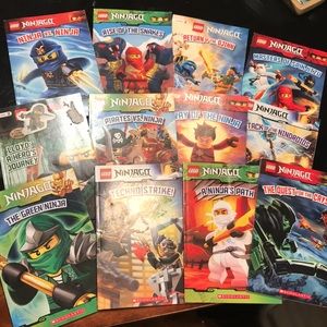 12 ninjago book set one has a sticker on front